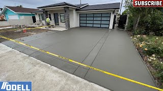 Concrete Driveway Transformation You Wont Believe  Full Build Timelapse [upl. by Nilyak]