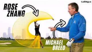 Top Coach Breaks Down Rose Zhangs Effortless Golf Swing  Golf Digest [upl. by Cheyney]