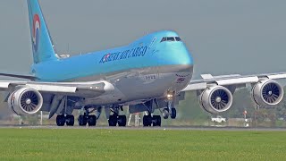 30 HEAVY LANDINGS amp TAKE OFFS  A380 B7478F A350 B777  Amsterdam Schiphol Airport Spotting [upl. by Flanagan551]