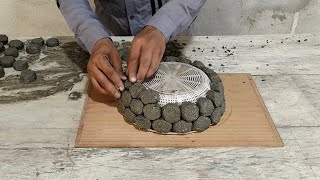 Creative Cement and Thermocol Waste Bowl Craft  DIY [upl. by Maud]