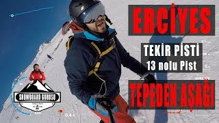 Erciyes Kayseri Tekir Pisti  13nolu pist Tepeden Aşağı 31 Ocak 2018 [upl. by Jesse798]