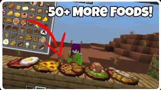 Strats Food Expansion addon  Added 50 More Foods To Your Survival World  Mcpe 11811830 [upl. by Resarf]