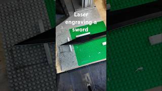 Laser engraving a sword [upl. by Yesnel]