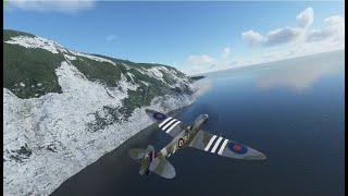 MSFS 2020  Spitfire  White Cliffs of Dover [upl. by Retrak]