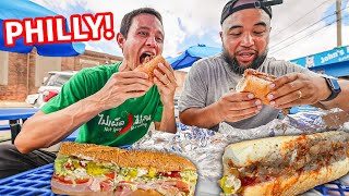 The Ultimate PHILADELPHIA FOOD TOUR Hoagies Cheese Steak  Best Local Philly Food [upl. by Pelaga]