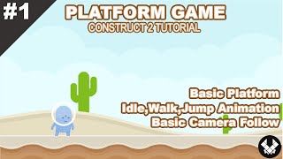 How To Create Idle Walk Jump Animation Construct 2 Tutorial [upl. by Aeduj702]