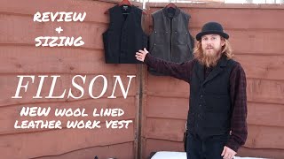 New FILSON Wool Lined Leather Work Vest amp Mackinaw Wool Vests [upl. by Packton]