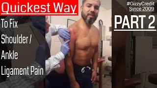 Ligament pain recovery with Chiropractor Dr Alex Hernandez using strange technique Part 2 [upl. by Aratahs]