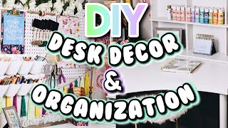 DIY DESK DECOR amp ORGANIZATION IDEAS  BLOOM DAILY PLANNERS REVIEW [upl. by Nudnarb]