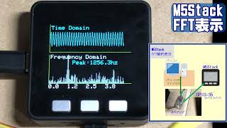 M5Stack Basic  FFT表示 画面ちらつき防止 analogRead使用。 [upl. by Enelime]