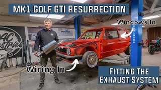 Fitting The Exhaust amp Other Parts 1983 Mk1 Golf GTI Restoration 18 20v t Engine Swap [upl. by Noe]