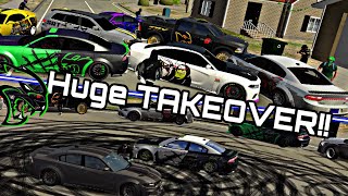 SRT Car Meet turns into HUGE TAKEOVER In Car parking multiplayer🔥 [upl. by Eiknarf]