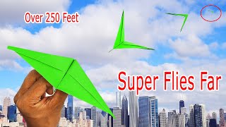 How To Make A Paper Airplane That Flies Far Flapping Bat  Paper Origami Bat Airplane Easy Making [upl. by Enelhtac]