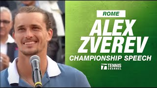 Alexander Zverevs 2024 Rome Championship Speech  2024 Rome Final [upl. by Filbert]