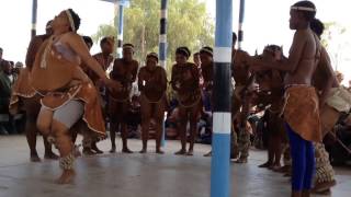 Traditional San Dancing Grootlaagte Ghanzi District Botswana [upl. by Hebrew]