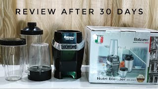 Balzano Nutri Blender 1200 Watts Review After 30 Days  Smart Nutri Blender Unboxing [upl. by Trebbor144]