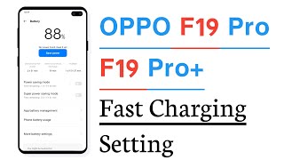 OPPO f19 Pro amp F19 Pro Fast Charging Setting [upl. by Atinev]