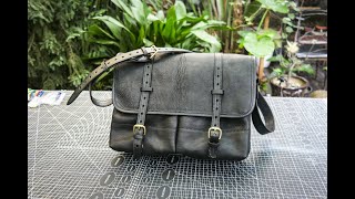 How to make a messenger bagcrossbody bagbriefcaseshorts bagmaking leather messengerbag bag [upl. by Magnolia]