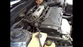 Hyundai Elantra 97 16 GLS stock Engine amp Muffler Sound [upl. by Derward]