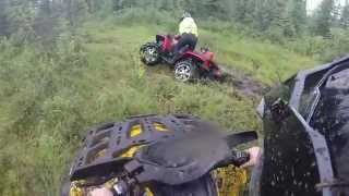 Polaris Sportsman 800 vs CanAm Outlander 800 Part I [upl. by Hennahane]