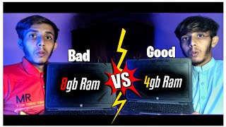 4gb ram VS 8gb ram laptop speed test  8Gb Vs 4gb Ram Test [upl. by Ewold]