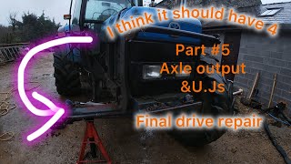 Front axle output shaft seals bearing inspection and seal replacement [upl. by Yesrej]