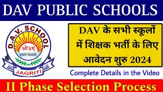 DAV SCHOOLS 2024 TEACHERS VACANCY NOTIFICATION OUT  ALL SUBJECTS PGT TGT PRT  Freshers Eligible [upl. by Ilan]