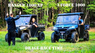 2021 CFMOTO UFORCE 1000 vs Polaris Ranger XP 1000 Drag Race [upl. by Garmaise]