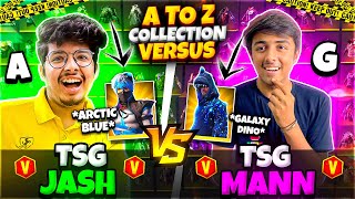 Jash Bhai Vs Mann Bhai🔥 A To Z🔠 Collection Versus  Spin The Wheel ☸️  Intense Versus  Free Fire [upl. by Rabassa]