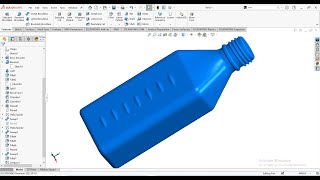 Solidworks tutorials bottle  Bottle design for beginners tutorials [upl. by Yrrap401]