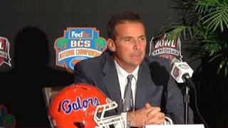 BCS Press Conference with Bob Stoops and Urban Meyer [upl. by Fafa983]