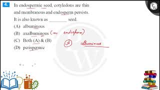 In endospermic seed cotyledons are thin and membranous and endosperm persists It is also known [upl. by Sivart]