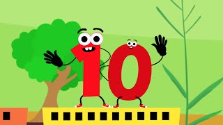 The Number Train  Count One to Ten in English  Learn to Count [upl. by Nhabois]