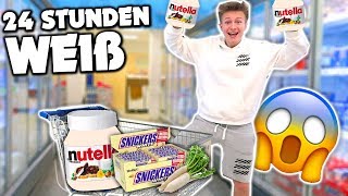 24 Stunden NUR WEIßES essen 😳🤢 [upl. by Salesin]