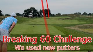 Breaking 60 Challenge Using NEW Putters Caliber Golf  AWESOME COURSE [upl. by Llenram455]