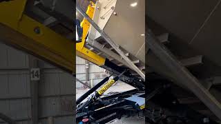 Dumpster truck unloading with palfinger hooklift [upl. by Lotson]