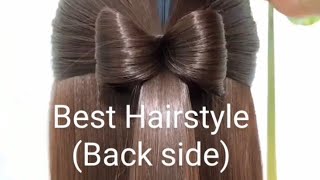 Hairstyle For GirlsOpen HairBack Sidehairstyle openhairstyle hairstyleforgirls fashionworld [upl. by Navek]