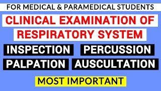 RESPIRATORY SYSTEM EXAMINATION  CLINICAL LAB  PHYSIOLOGY PRACTICALS [upl. by Georgianne]