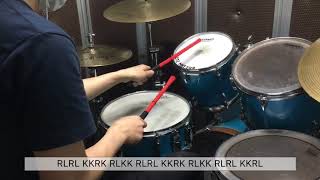 11 32nd note drum fill lesson gospel chops [upl. by Sabas79]