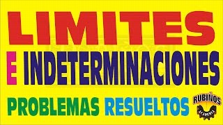 CÁLCULO DE LÍMITES  EJERCICIOS RESUELTOS  INDETERMINACIONES [upl. by Siroved]