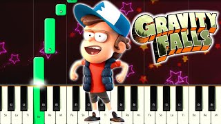 Gravity Falls  Opening Theme Song PIANO TUTORIAL  NOTAS para PIANO  FÁCIL  EASY [upl. by Farra64]