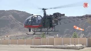 Watch  Indian Army’s Cheetal helicopter and ALH Dhruv helicopter showcase rescue and slithering [upl. by Kobylak]