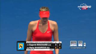 Eugenie Bouchard vs Maria Sharapova MATCH POINT Australian Open 2015 [upl. by Lihcox]