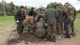 Exhumation of German soldiers in 2014 Kurland [upl. by Ahsrat32]