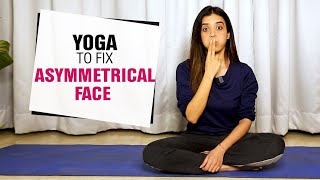 Yoga for Asymmetrical Face  Face Yoga for Symmetry  Fit Tak [upl. by Oech]