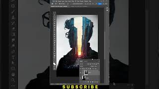 Photo Manipulation  Photoshop Tutorial  double exposure Effect shorts photoshop photoshoptricks [upl. by Maller666]