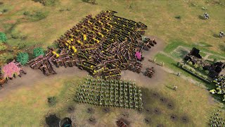 Age of Empires 4  4v4 THE CLASH OF TITANS  Multiplayer Gameplay [upl. by Gwenneth]