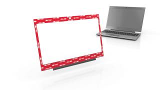 3M™ VHB™ Tape Laptop Bezel Attachment  Animation [upl. by Matthiew]