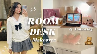 Unboxing amp room desk makeover unboxing supplies amp stationeries🧸💌 [upl. by Darelle]