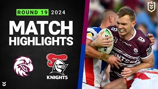 NRL 2024  Sea Eagles v Knights  Match Highlights [upl. by Sivle]